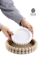 سینی ارگنایزر گرد مدل مهره‌دار در دو سایز