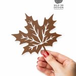 زیرلیوانی و دکوری برگ پاییزی