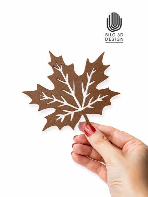 زیرلیوانی و دکوری برگ پاییزی