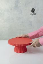 استند کیک مدرن شیاردار تک‌سایز بزرگ